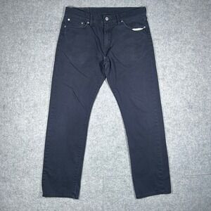 Levi's 513 Denim Jeans Mens‎ 32x32 Navy Blue Slim Straight Casual Stretch